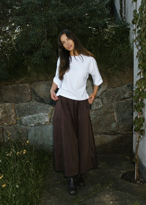 Yara poplin skirt Chocolate Brown Neo Noir 